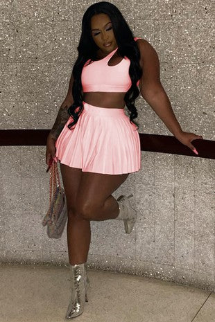 pretty in pink skirt set