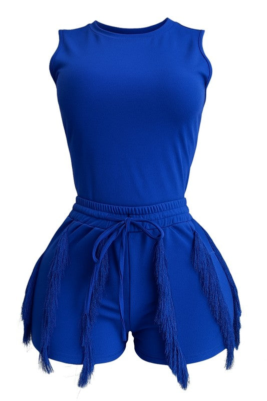 Fringe Short Set