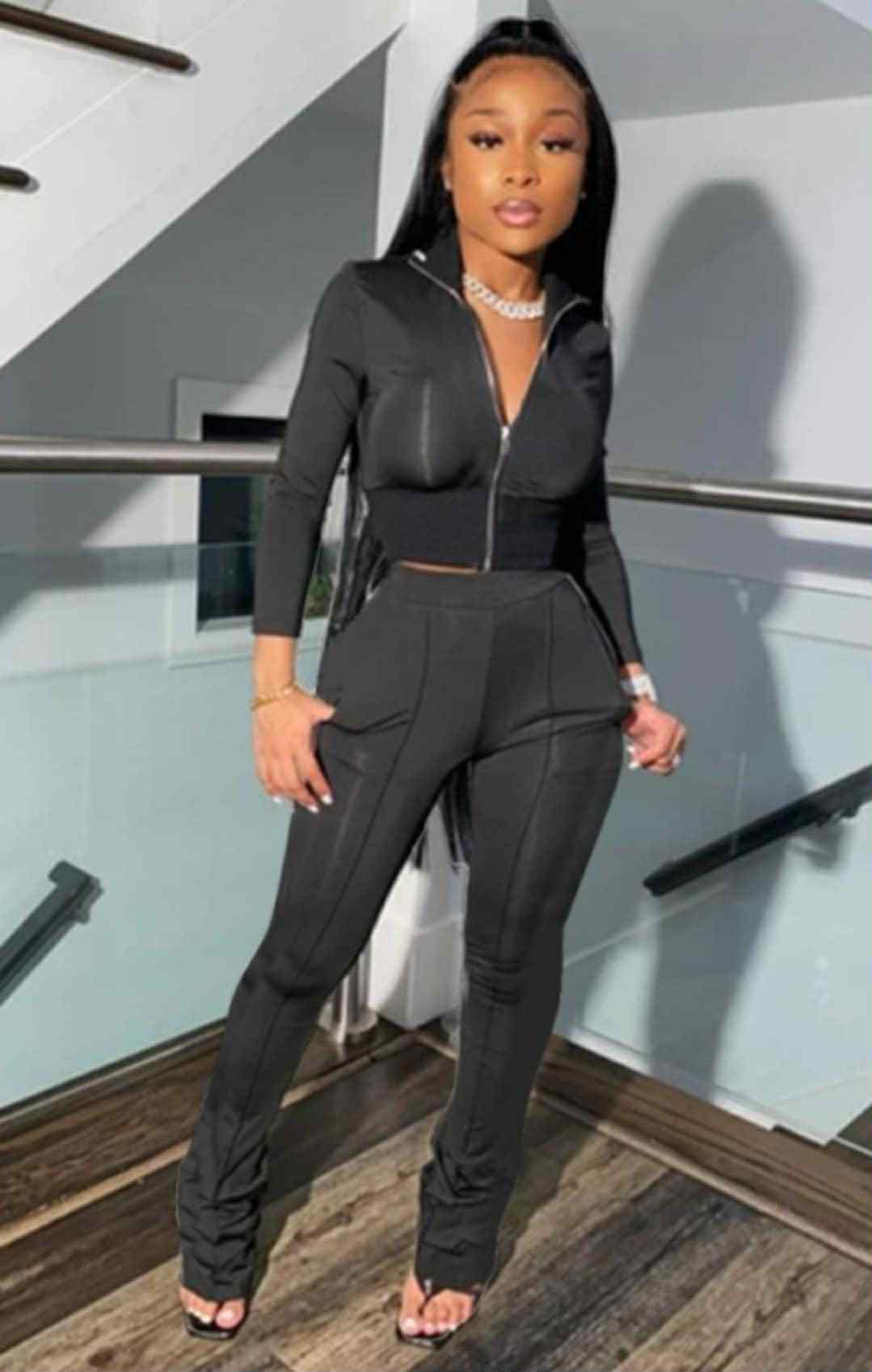 Solid Color Casual Set