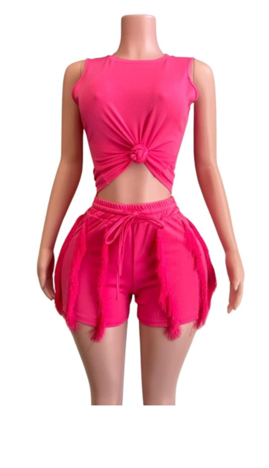 Fringe Short Set